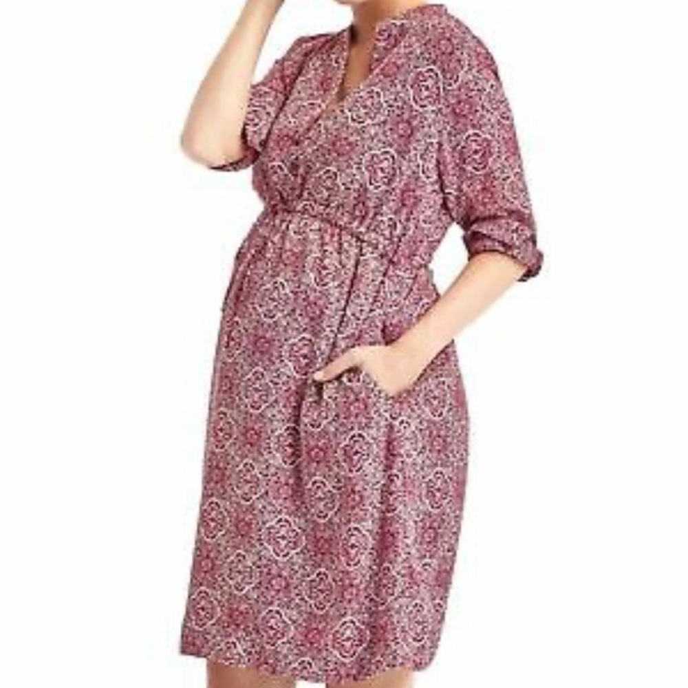 Gap Maternity Floral Midi Dress